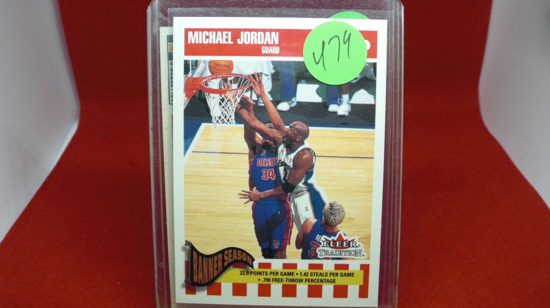 michael jordan card: in top loader