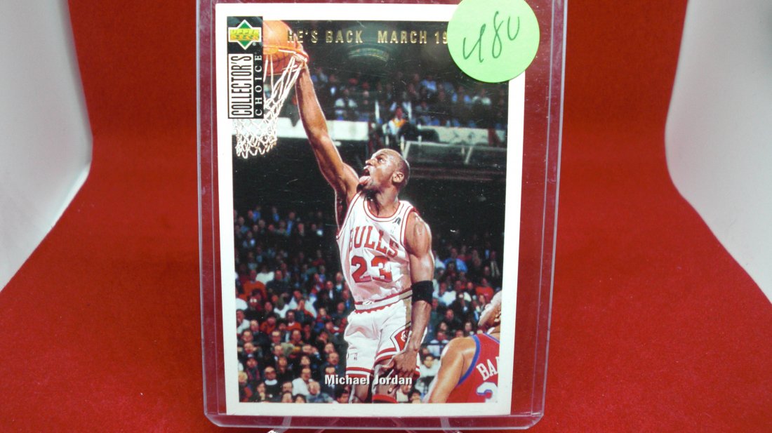 michael jordan card: in top loader