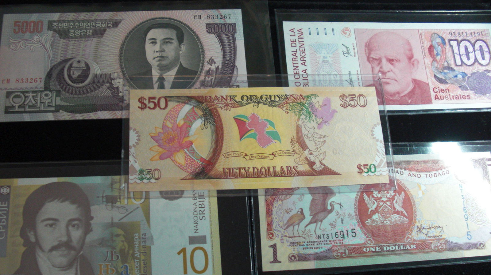 lot of 5 foreign notes (1 of 1)