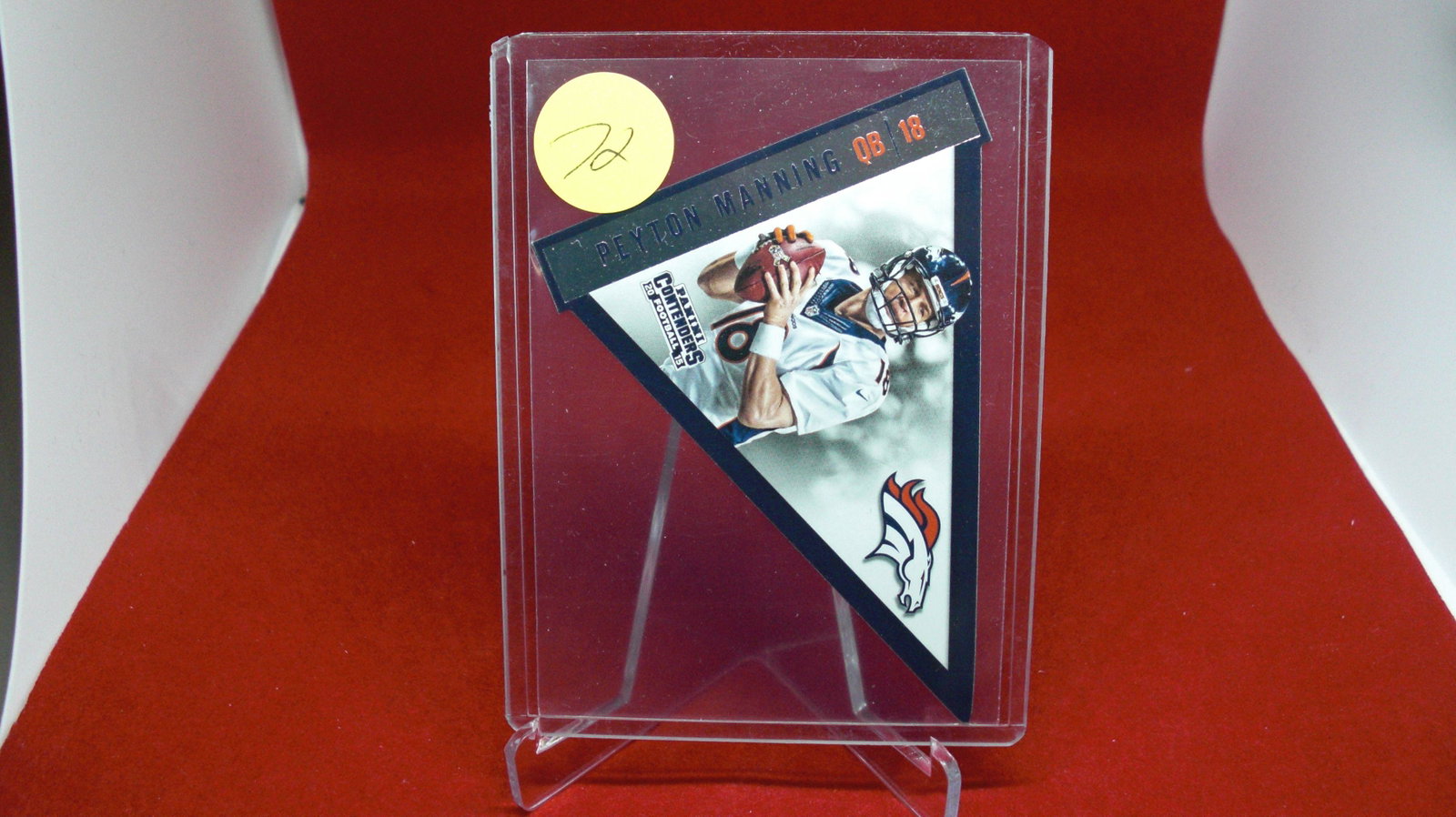 peyton manning pennant card: in top loader