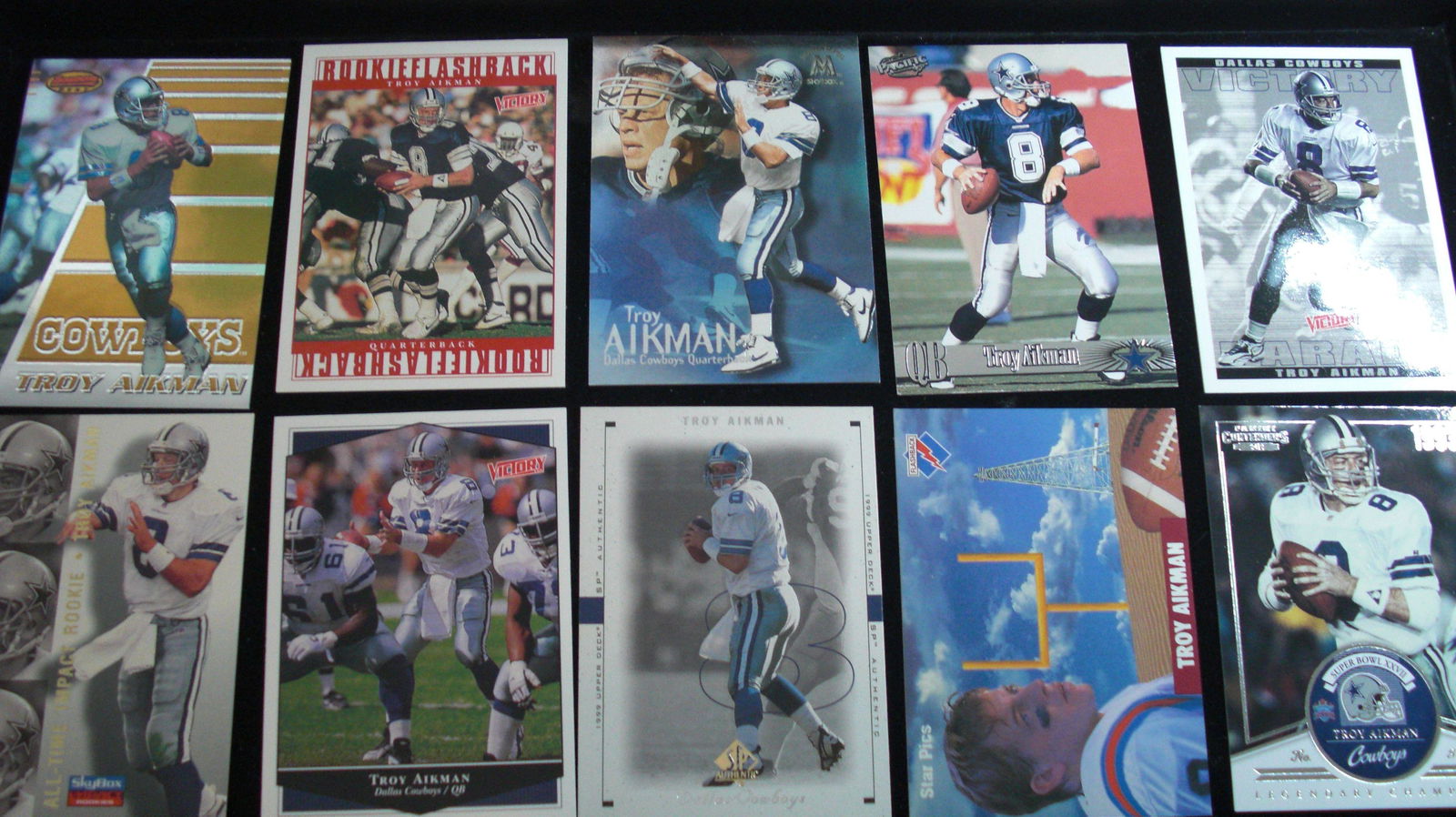 lot of 10 troy aikman cards (1 of 1)