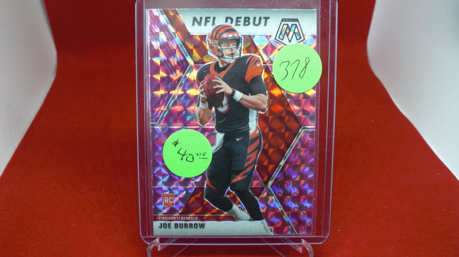 joe burrow pink mosaic rookie (1 of 1)