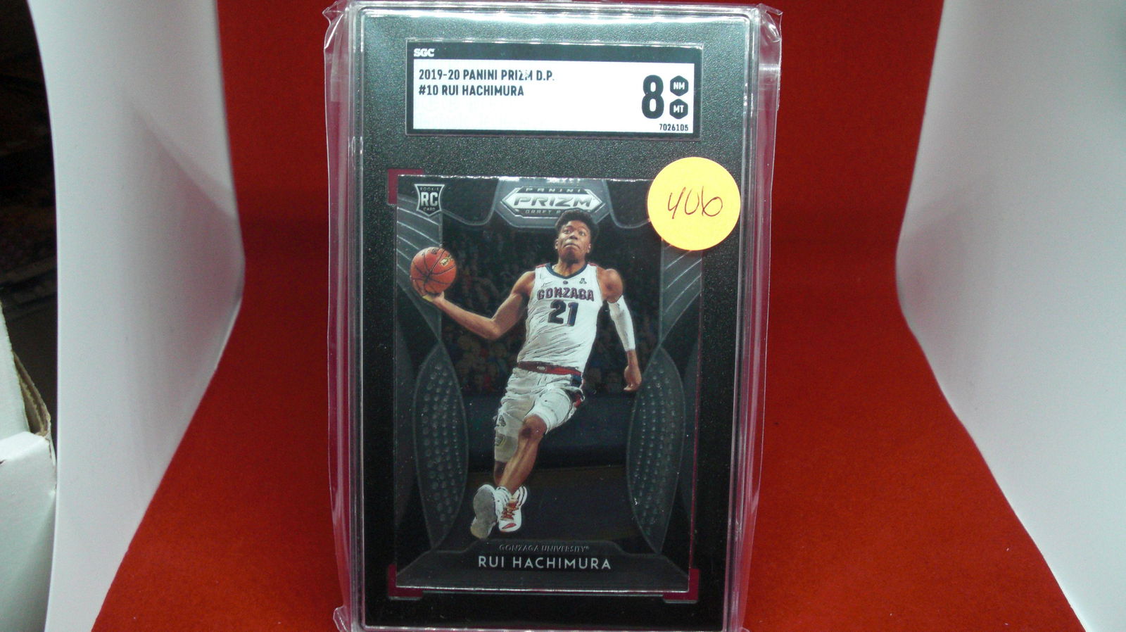 sgc graded rui hachimura rookie prizm mint 8 (1 of 1)