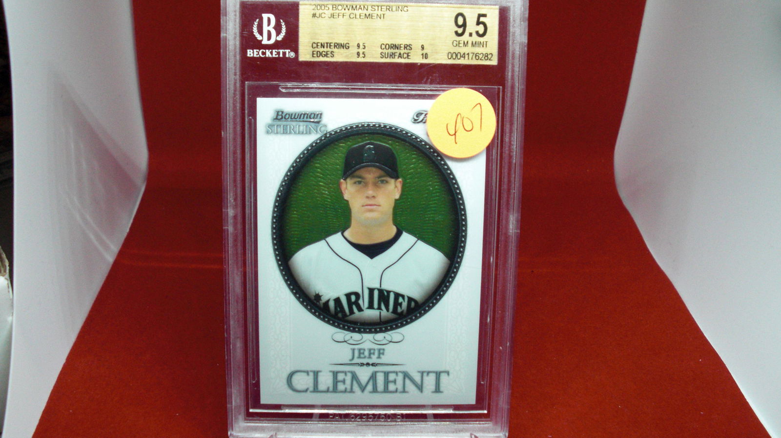 beckett graded jeff clement mint 9.5 (1 of 1)