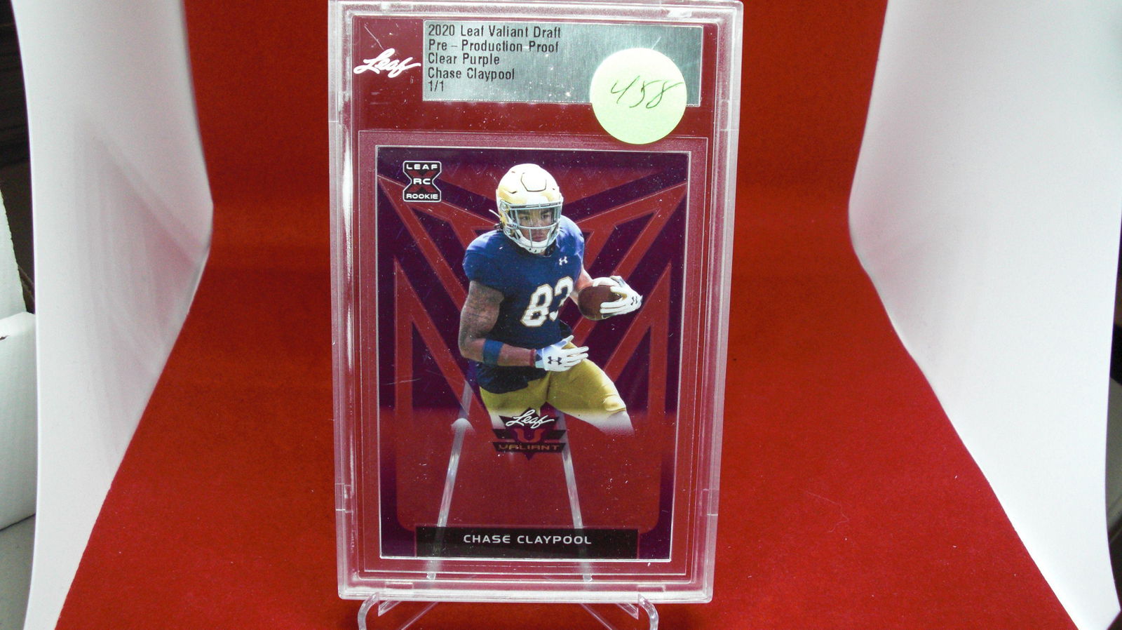 leaf graded 2020 chase claypool 1/1 clear purple (1 of 1)