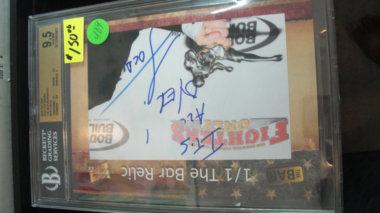the bar 1/1 beckett graded mike goldberg mint 9.5 (1 of 1)