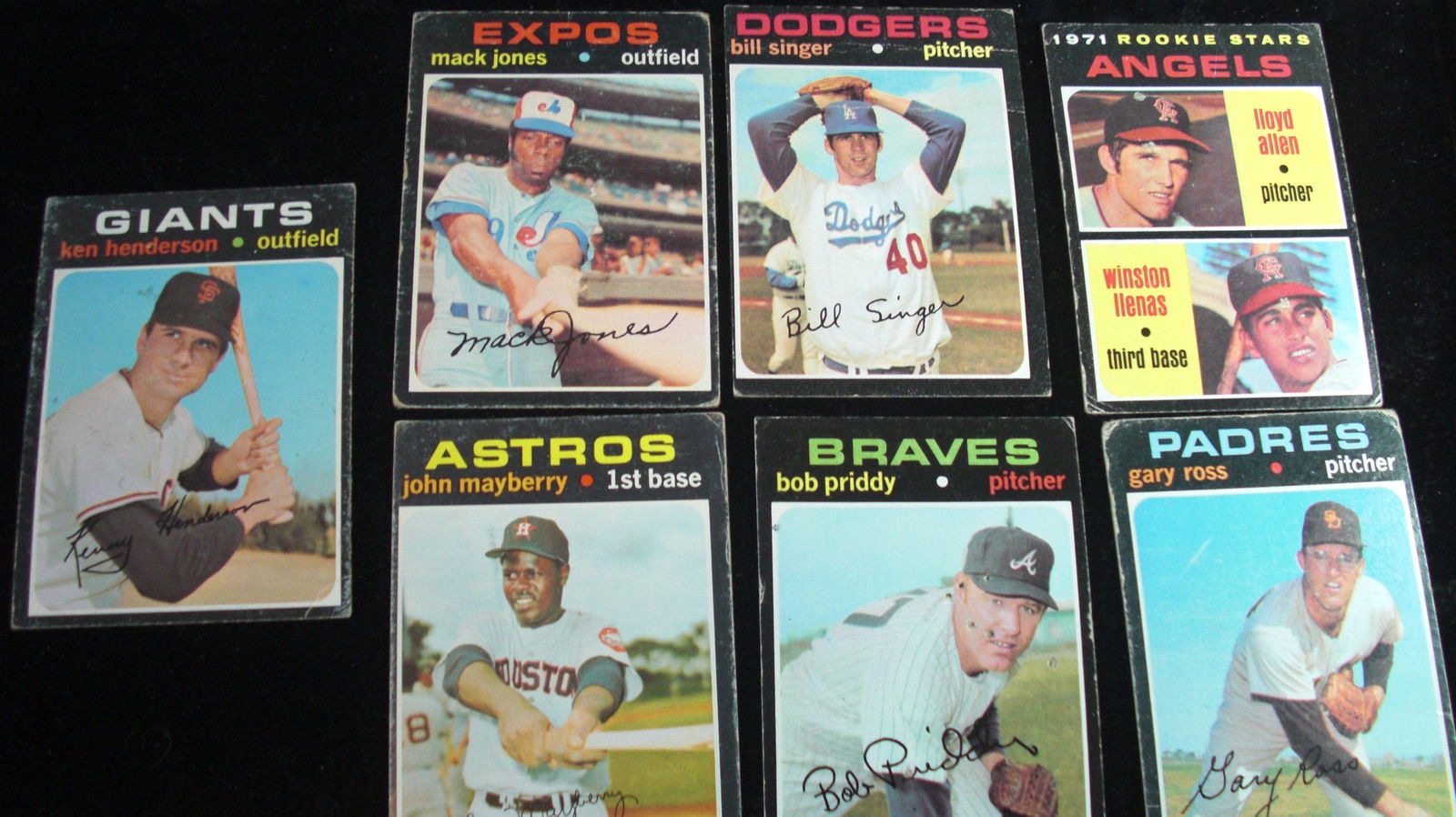 lot of 7 vintage baseball cards (1 of 1)