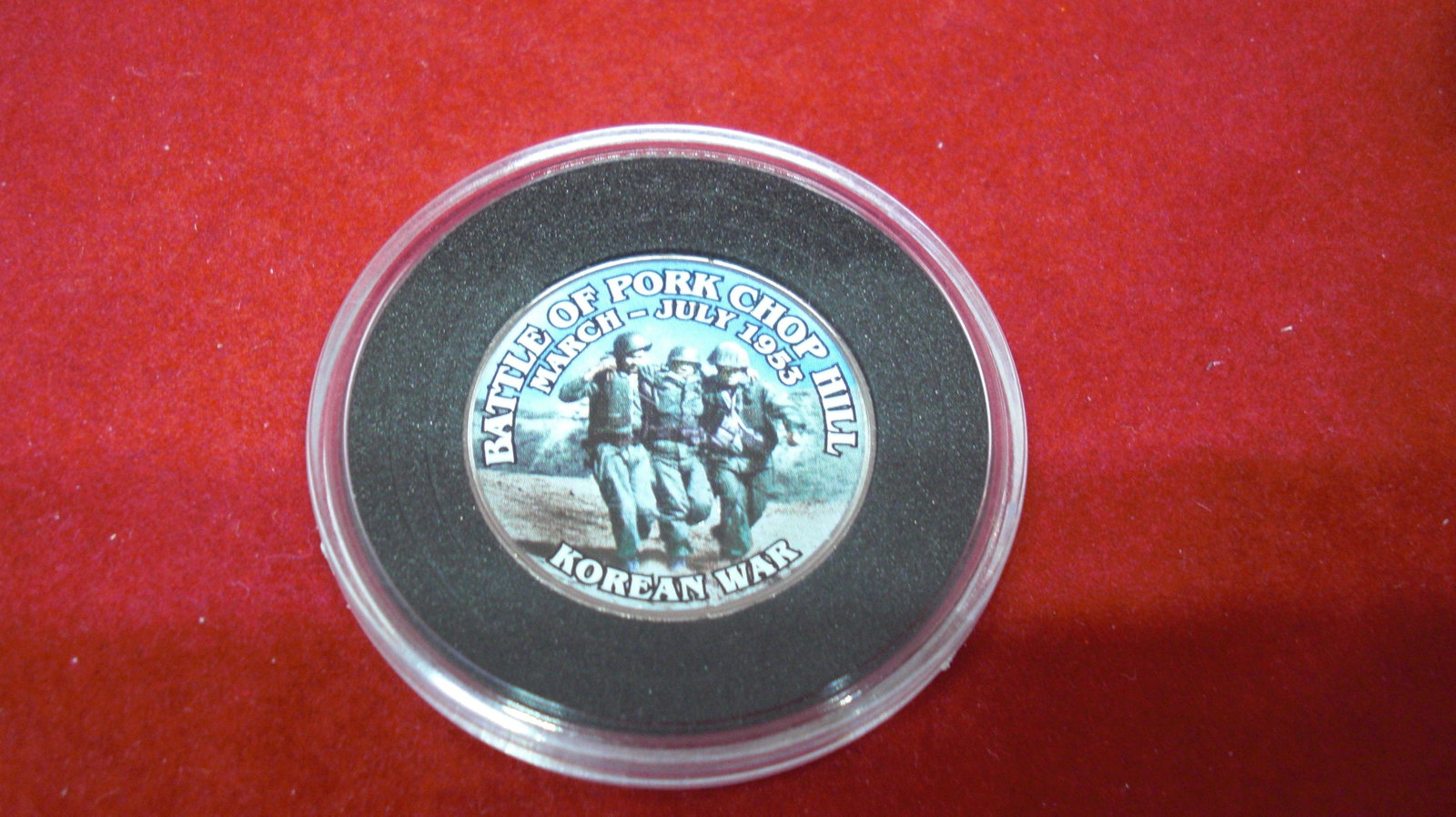 battle of pork chap hill korean war half dollar: in hard plastic case