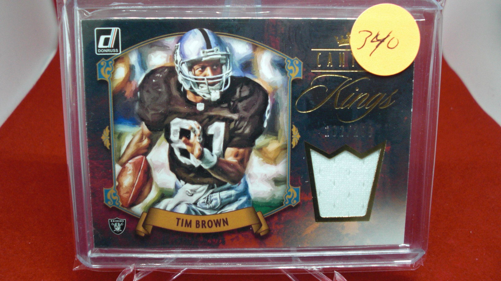 tim brown jersey kings #102/299: in top loader