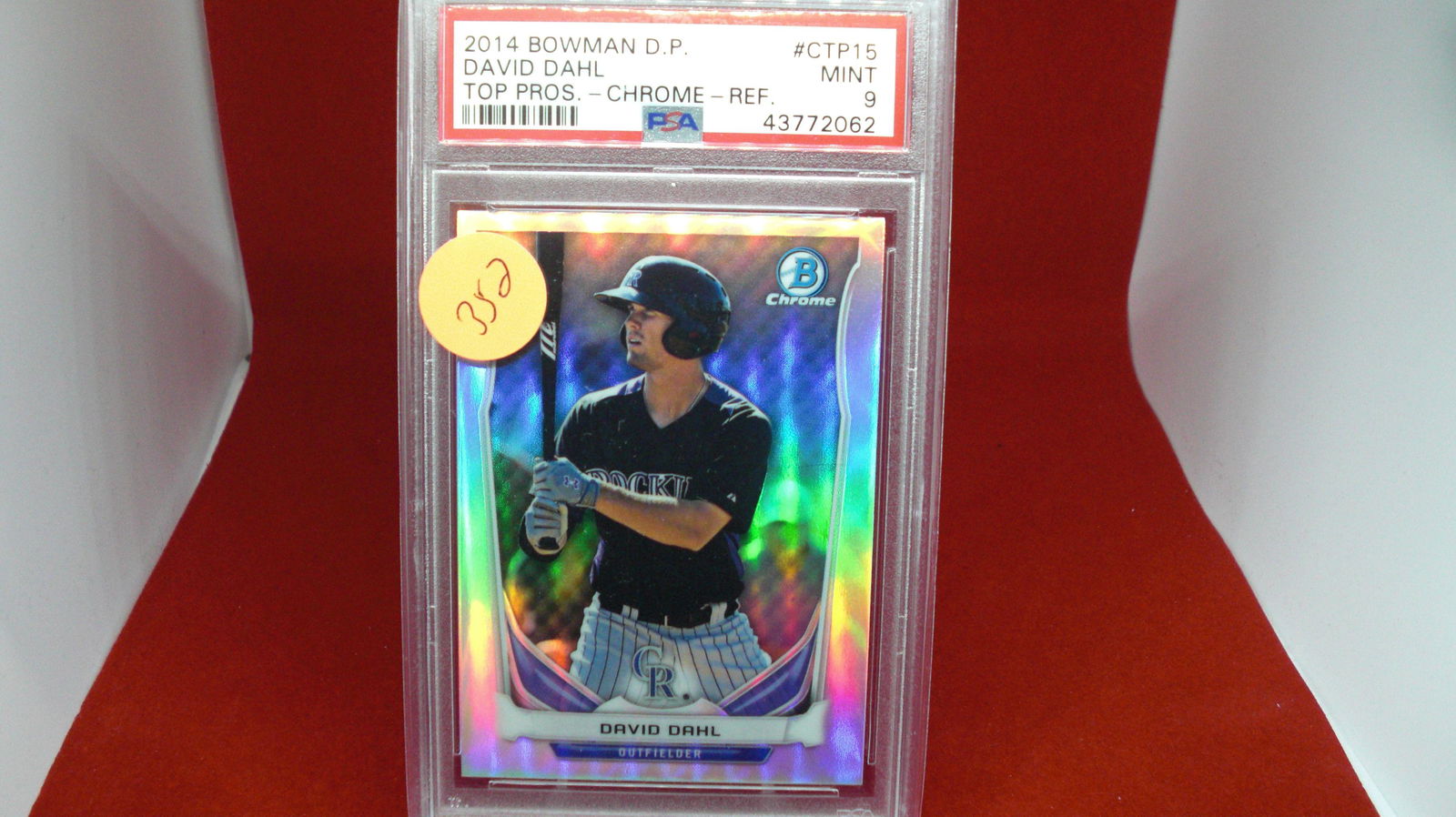 psa graded 2014 david dahl mint 9 chrome ref (1 of 1)