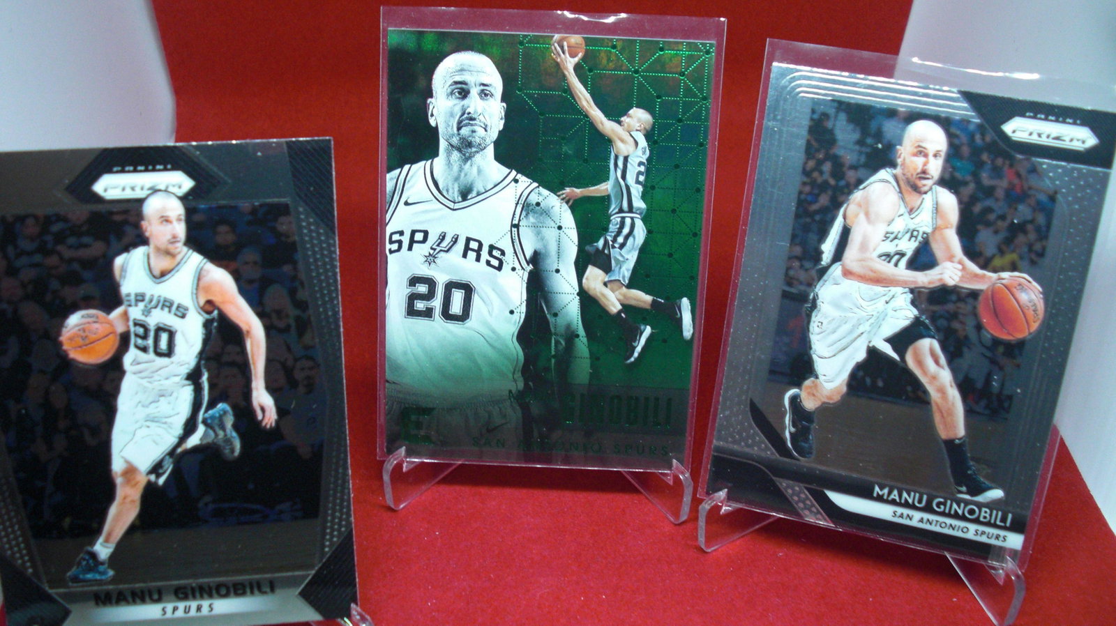 lot of 3 manu ginobili cards: spurs legend