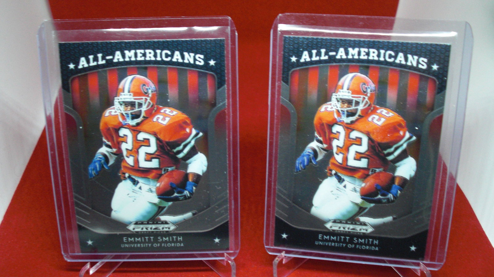 lot of 2 emmitt smith all american cards: in top loader