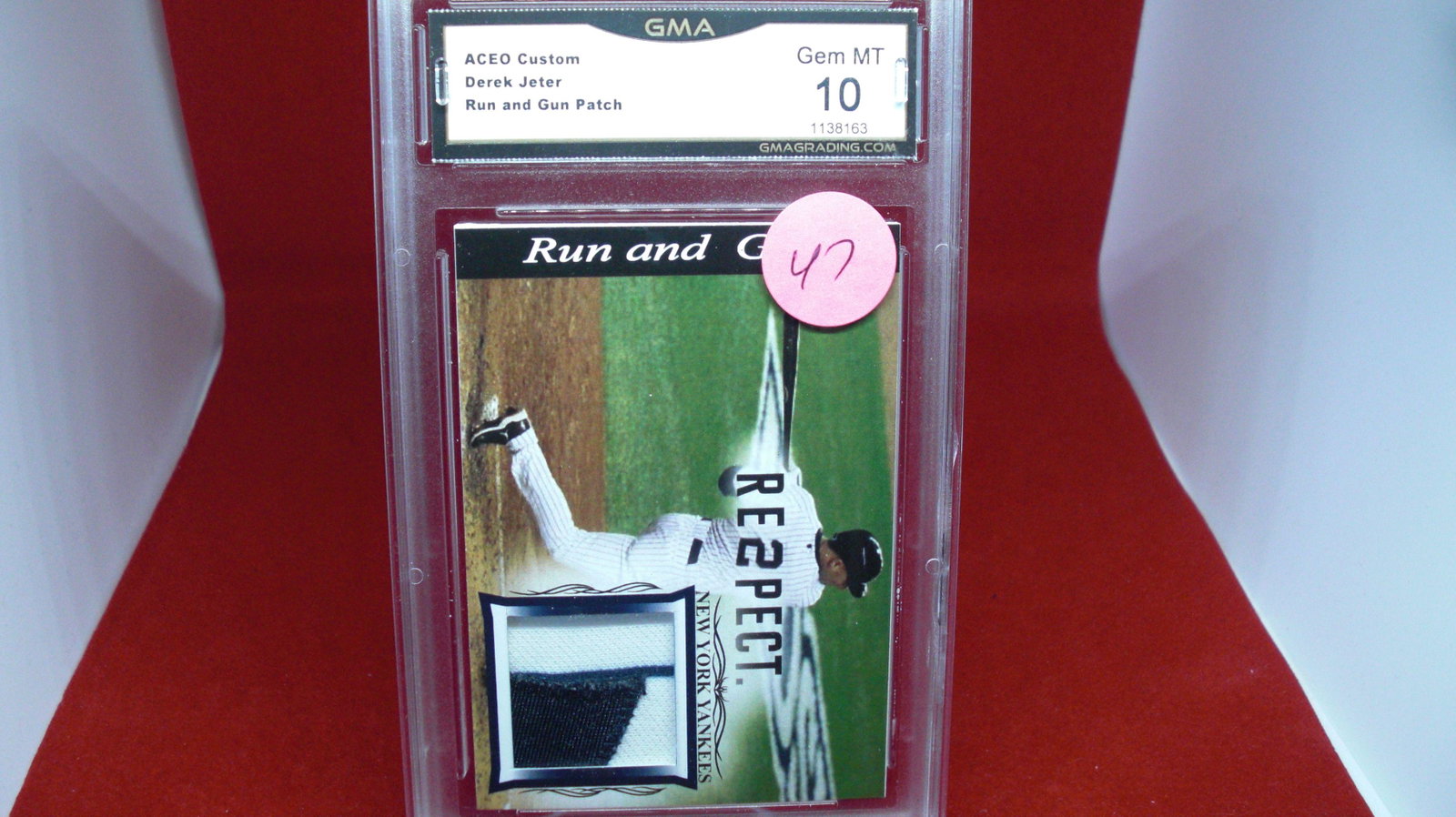 gma graded derek jeter patch card mint 10: nice graded card