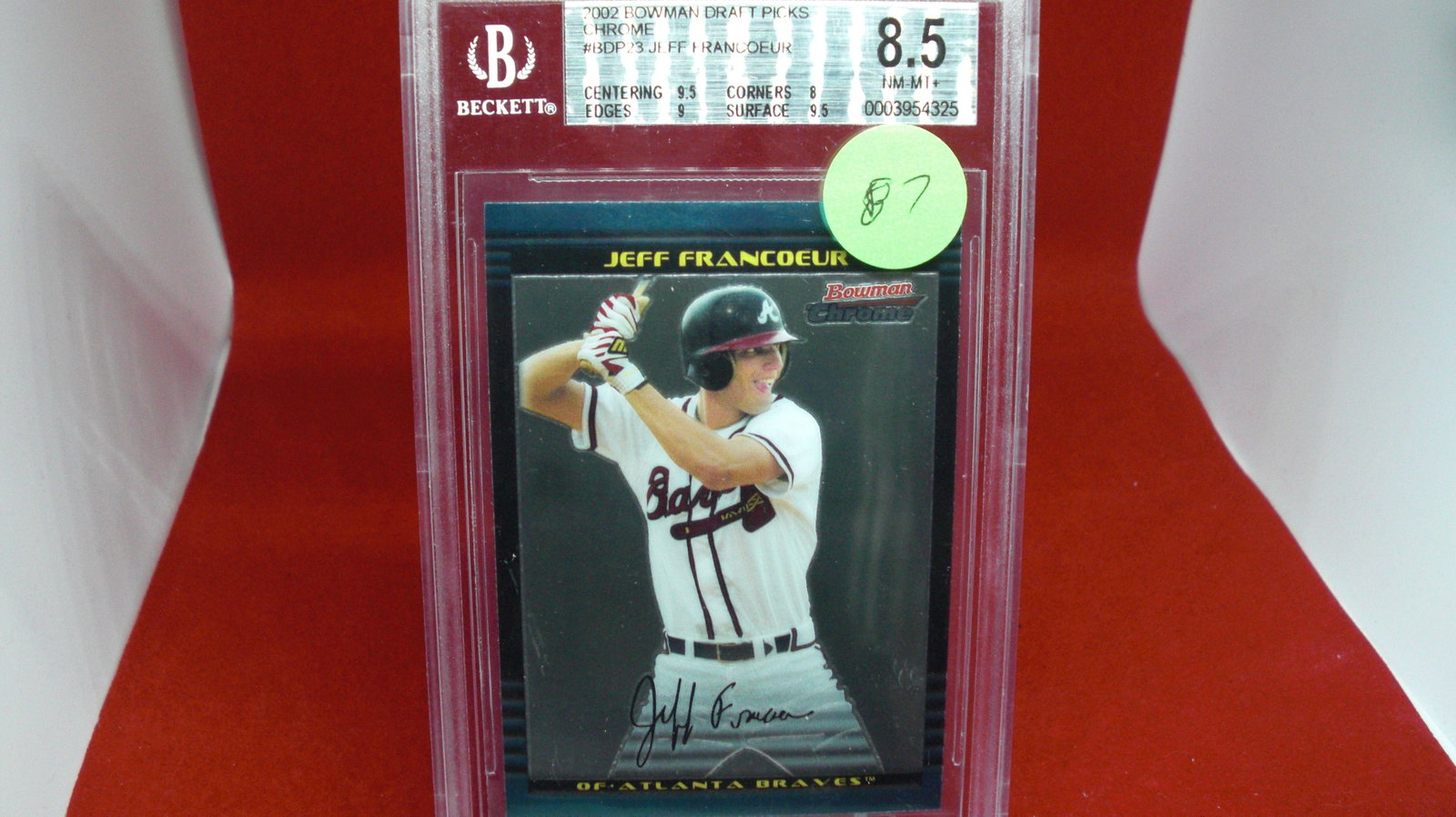 beckett graded jeff francoeur mint 8.5: nice graded card
