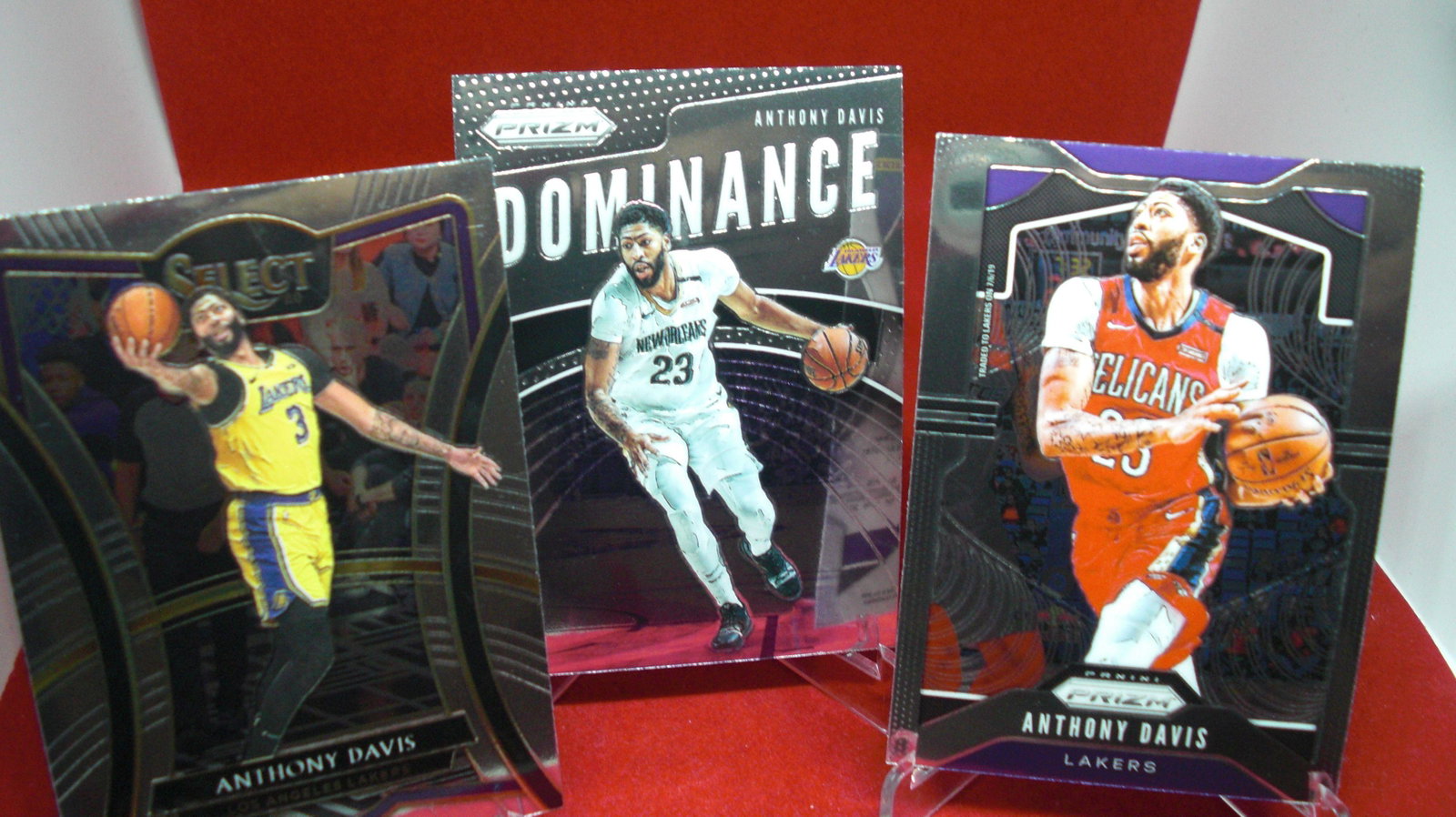 lot of 3 anthony davis cards: davis