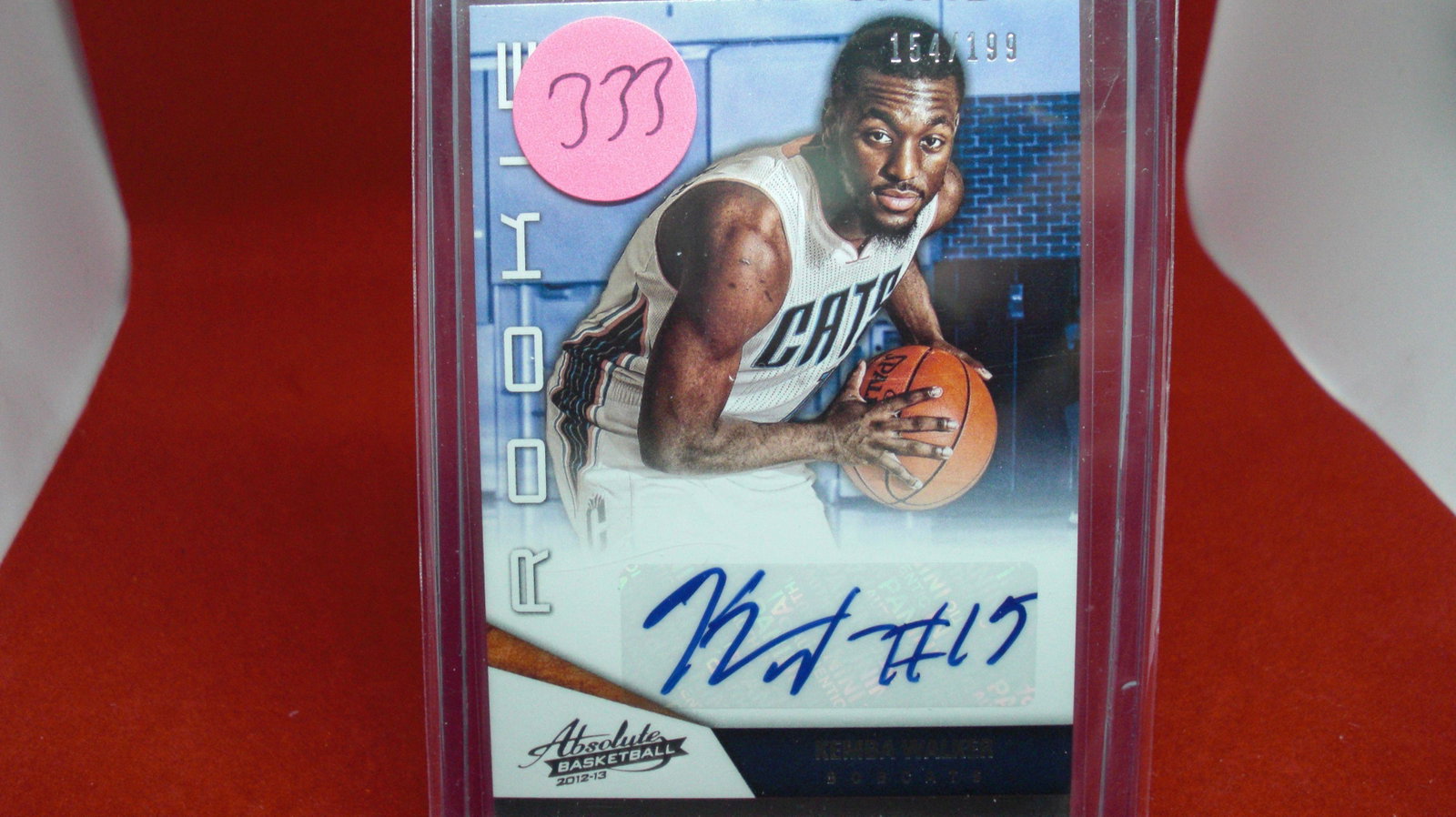 2012/3 absolute kemba walker signature #154/199: rookie #154/199 in top loader