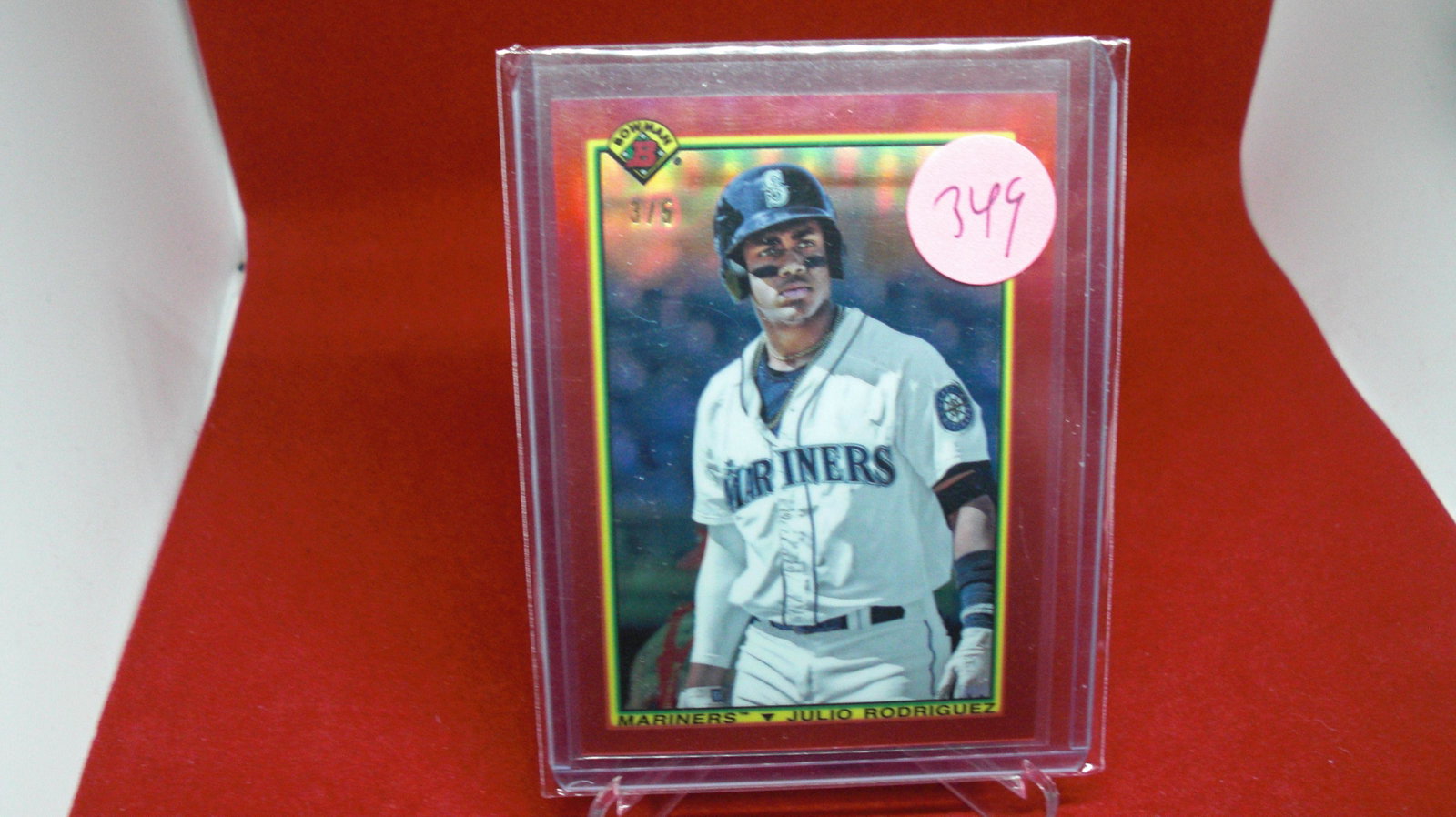 2019 yoppd julio rodriguez red #3/5: in top loader #3/5