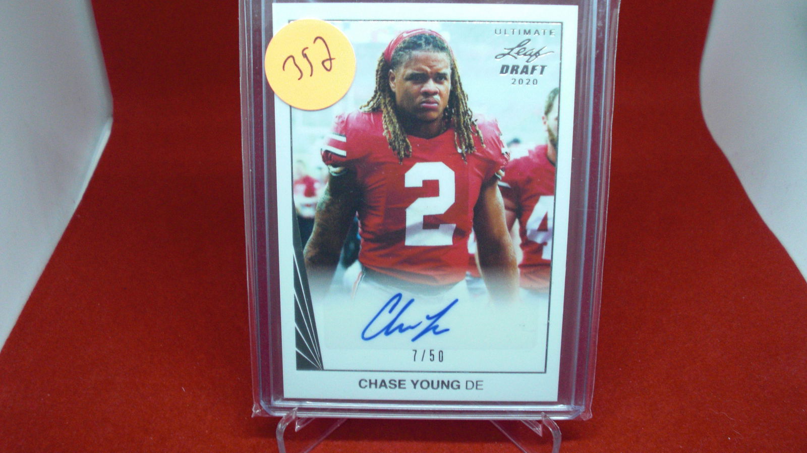 2020 leaf chase young signature #07/50: in top loader 90-cyI