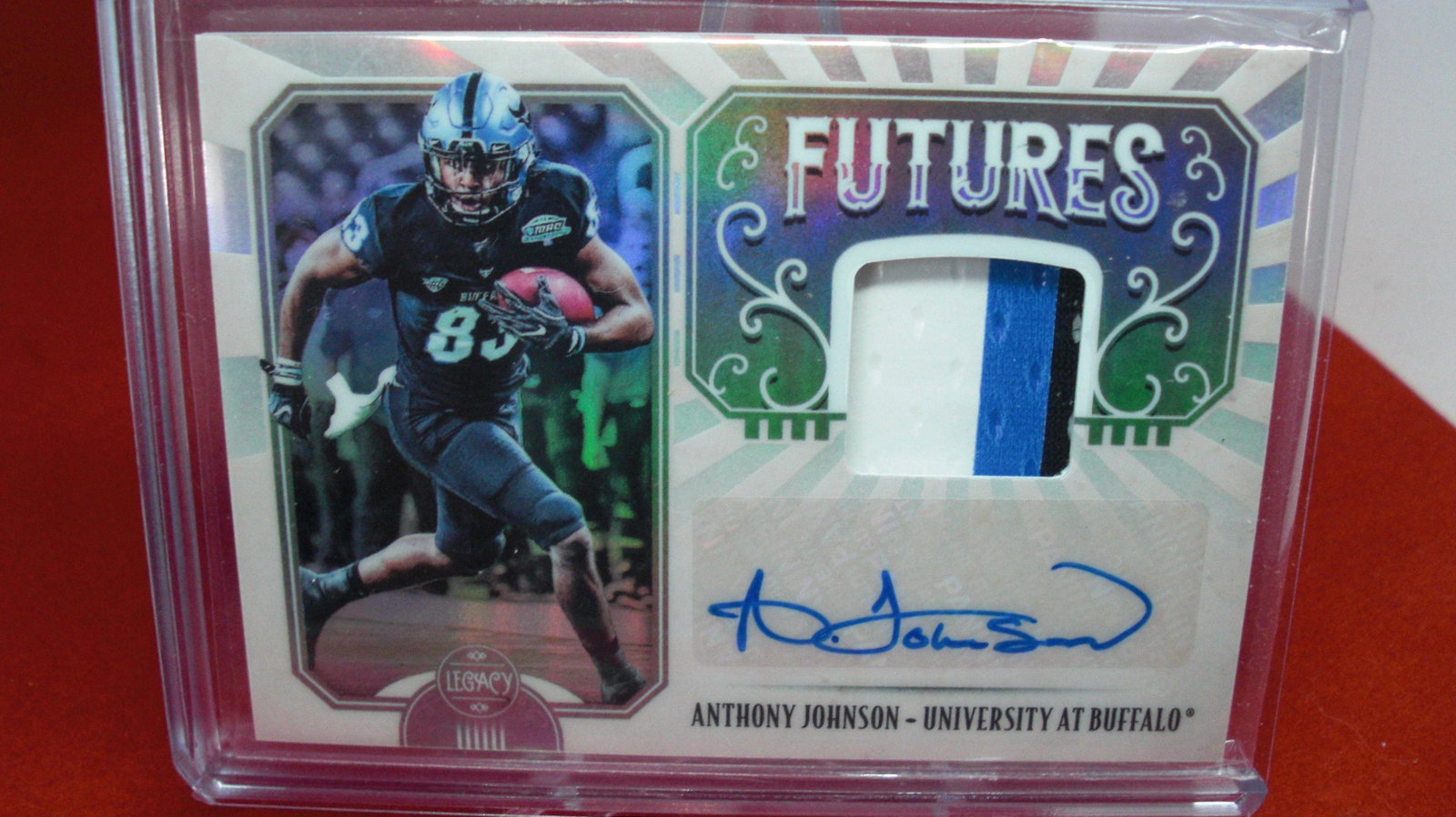 futures anthony johnson signature/jersey: in top loader