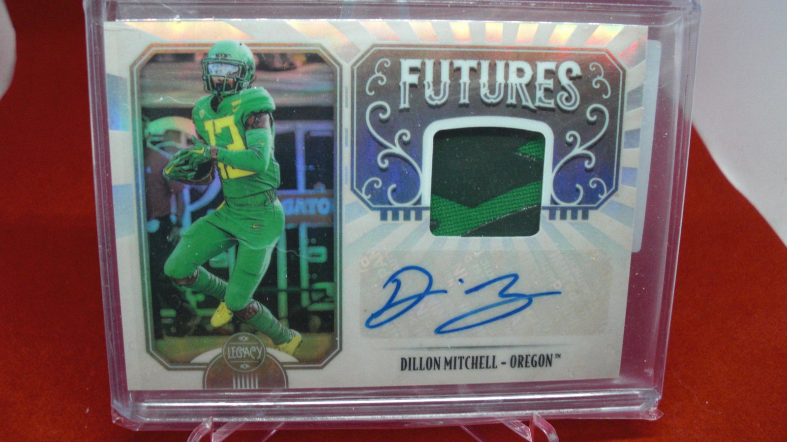 futures dillion mitchell jersey/signature: in top loader