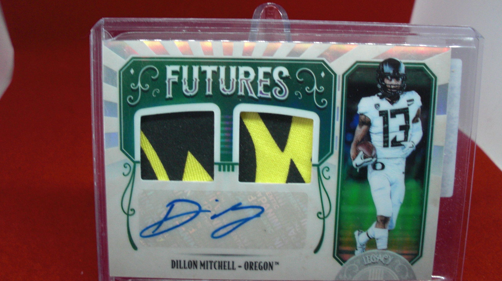 futures dillion mitchell jersey/signature #42/50: in top loader