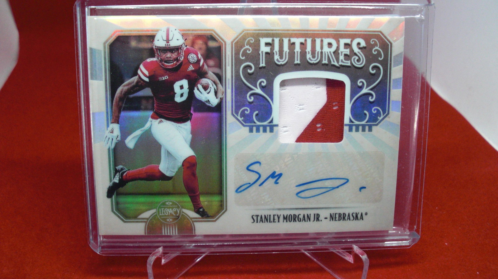 futures stanley morgan signature/jersey: in top loader