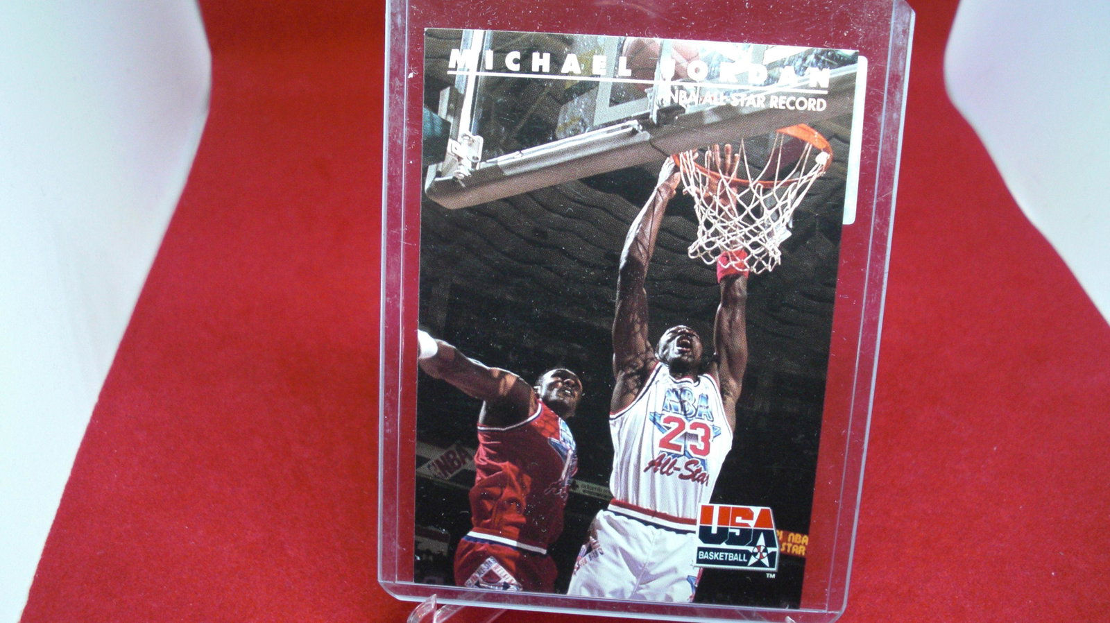 michael jordan card: in top loader