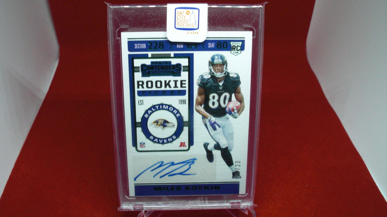miles boykin signature rookie #20/23 (1 of 1)