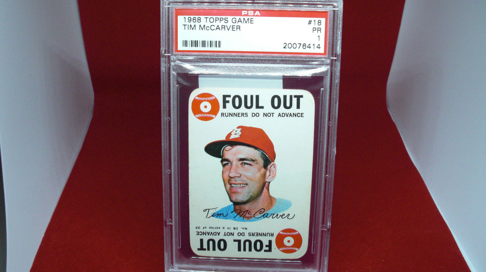 psa graded 1968 tim mccarver pr 1 (1 of 1)
