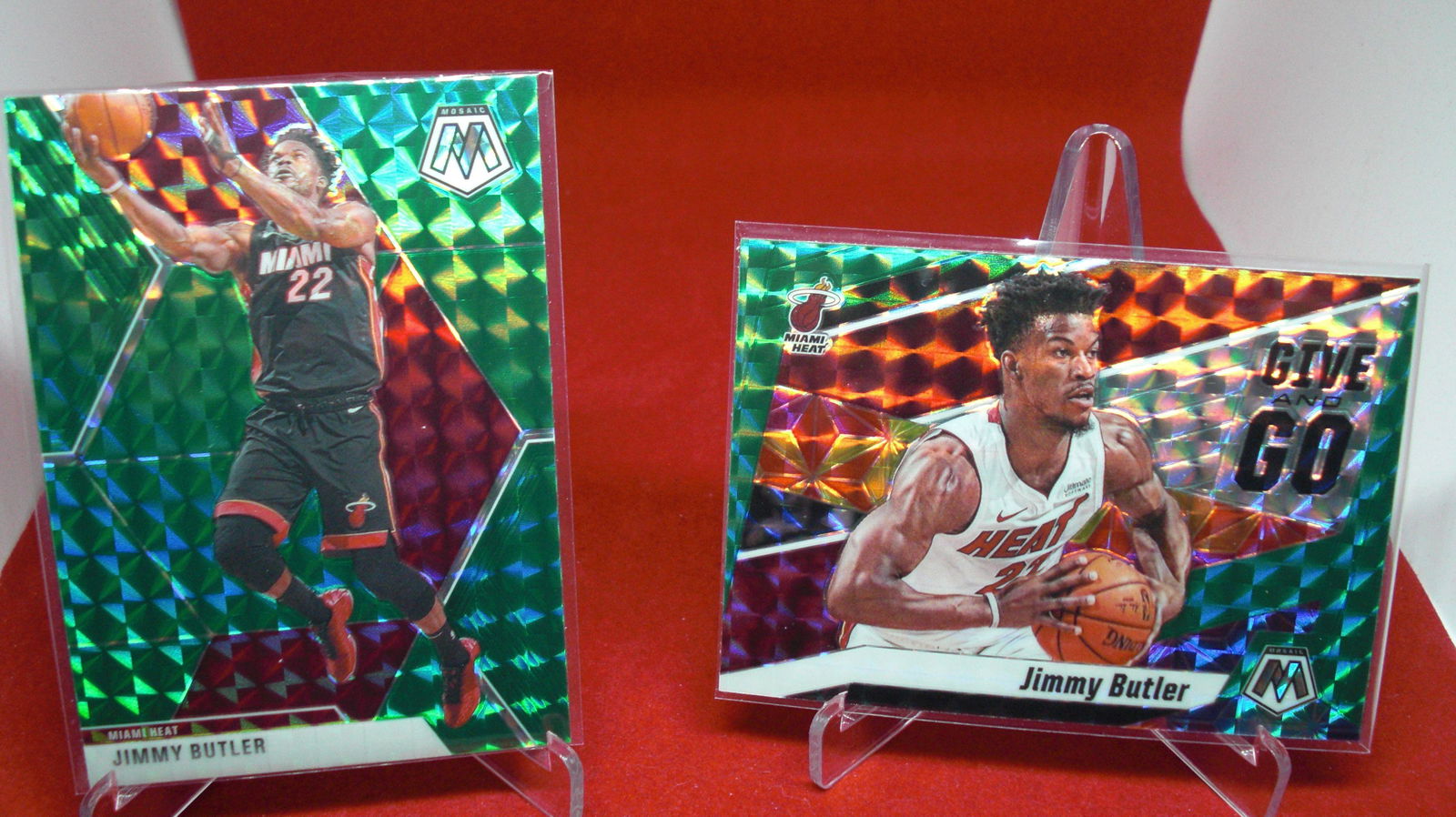 lot of 2 green jimmy butler mosaic cards (1 of 1)