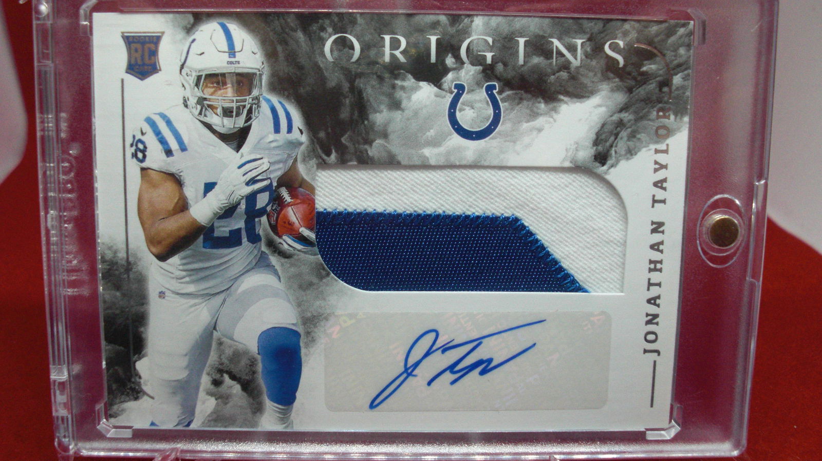 2020 origins jonathan taylor signature/jersey rookie (1 of 1)