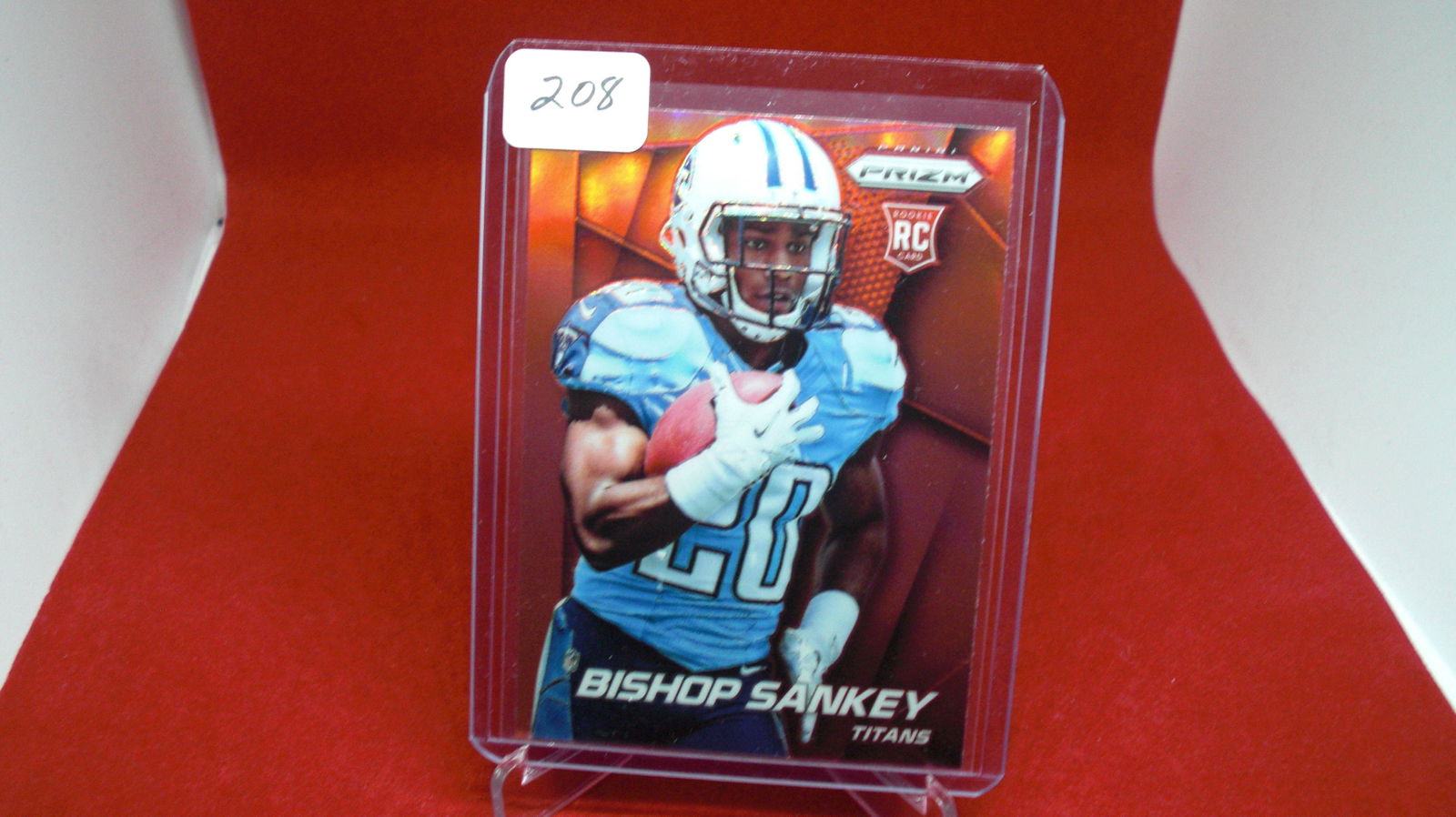 BISHOP SANKEY RC CARD RED PRIZM (1 of 1)