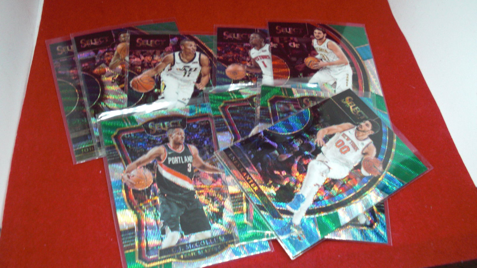 9 RANDOM BLUE & GREEN PRIZM SELECT (1 of 1)