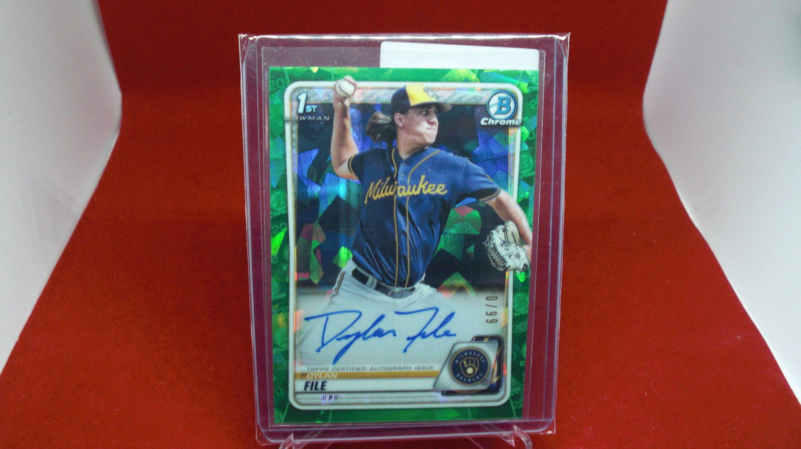 2020 Bowman Chrome Dylan File Green signature (1 of 1)