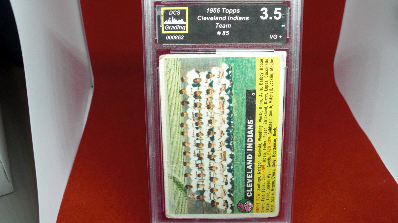 dcs graded 1956 cleveland indians mint 3.5 (1 of 1)
