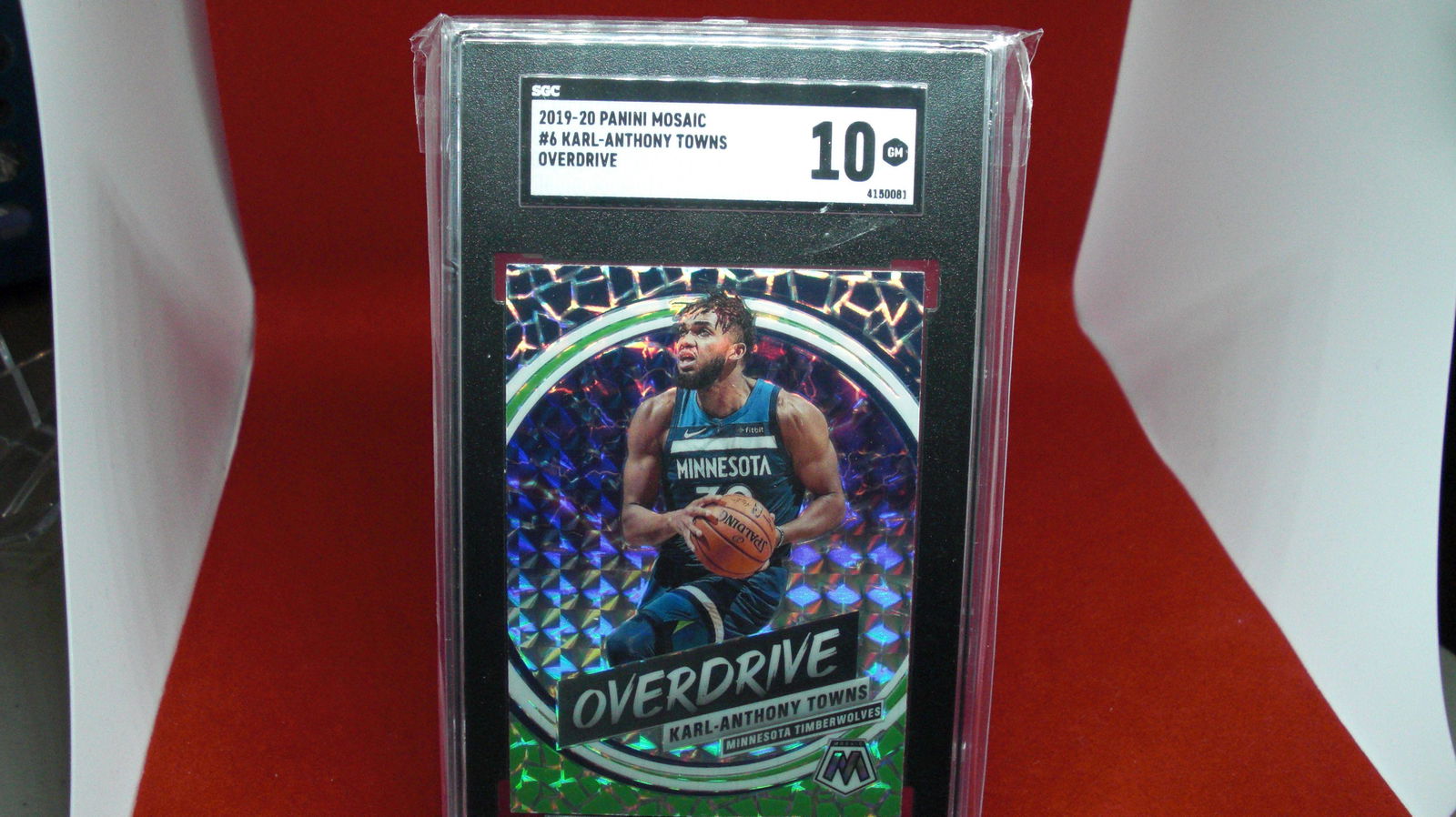 sgc graded karl anthony towns mint 10 colored card (1 of 1)