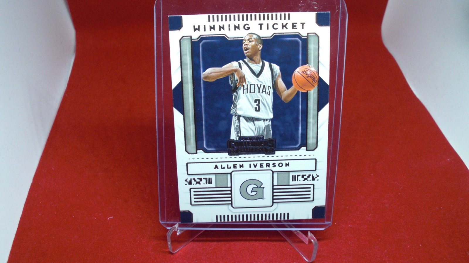 alen iverson winning ticket: in top loader