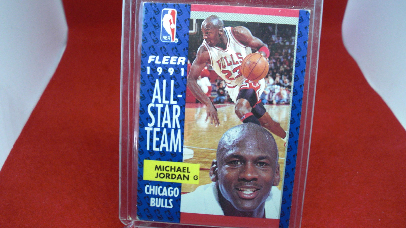 michael jordan card: in top loader