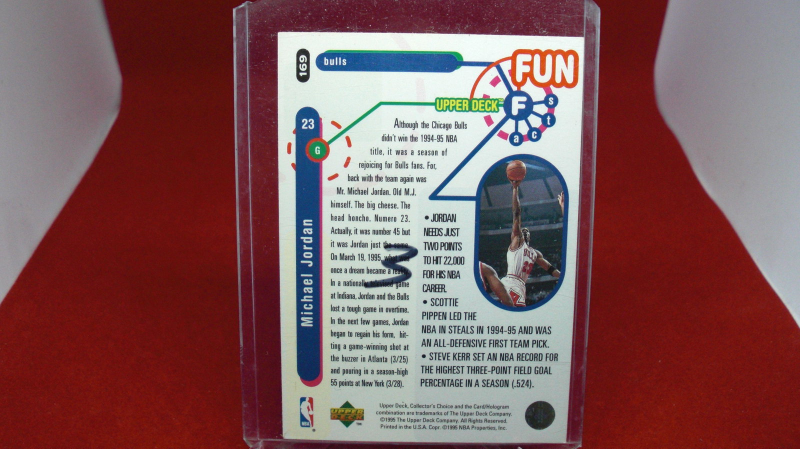 michael jordan card: in top loader