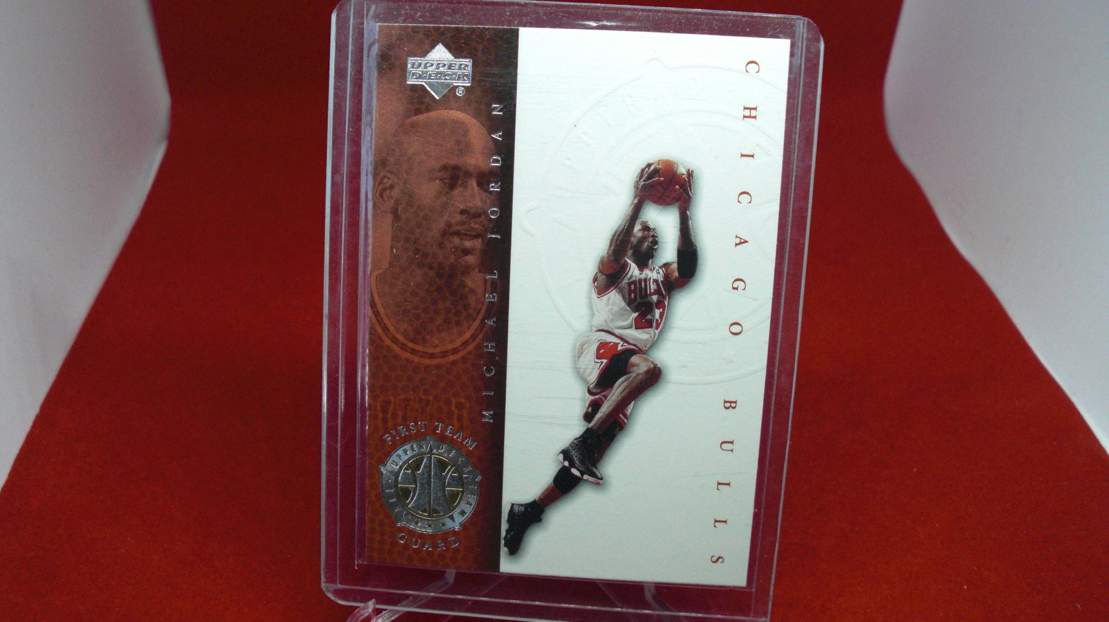 michael jordan card: in top loader