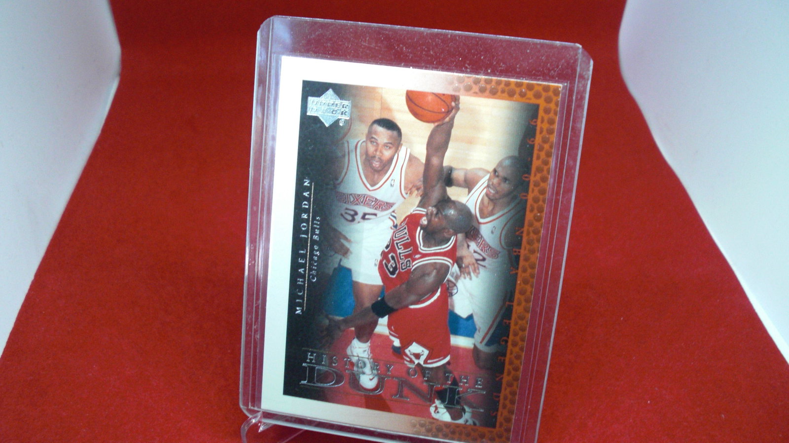 michael jordan card: in top loader