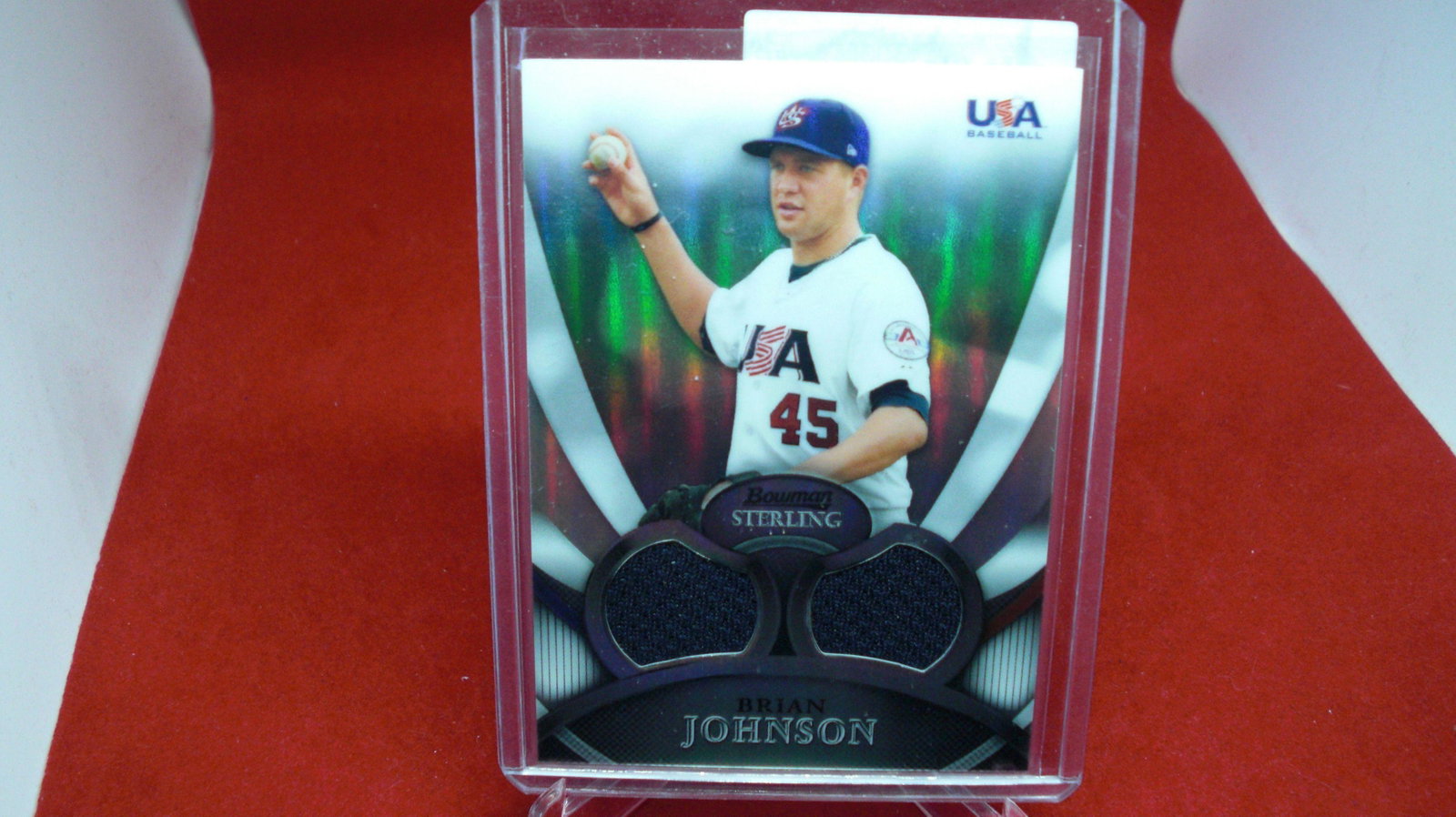 brian johnson jersey #128/199: in top loader