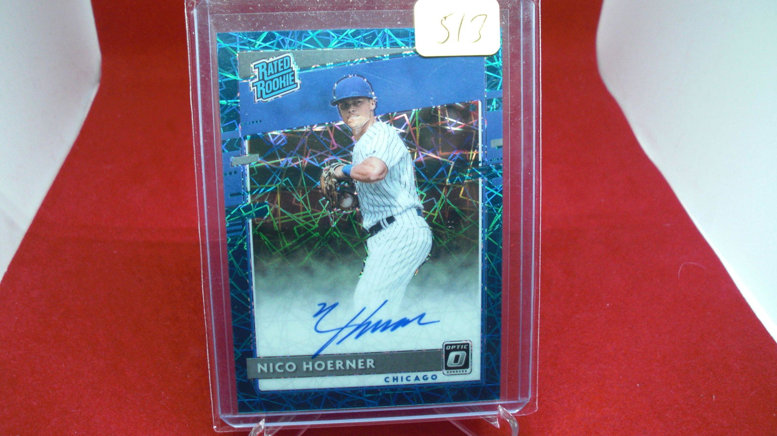 nico hoerner blue optic rated rookie signature #26/35 (1 of 1)