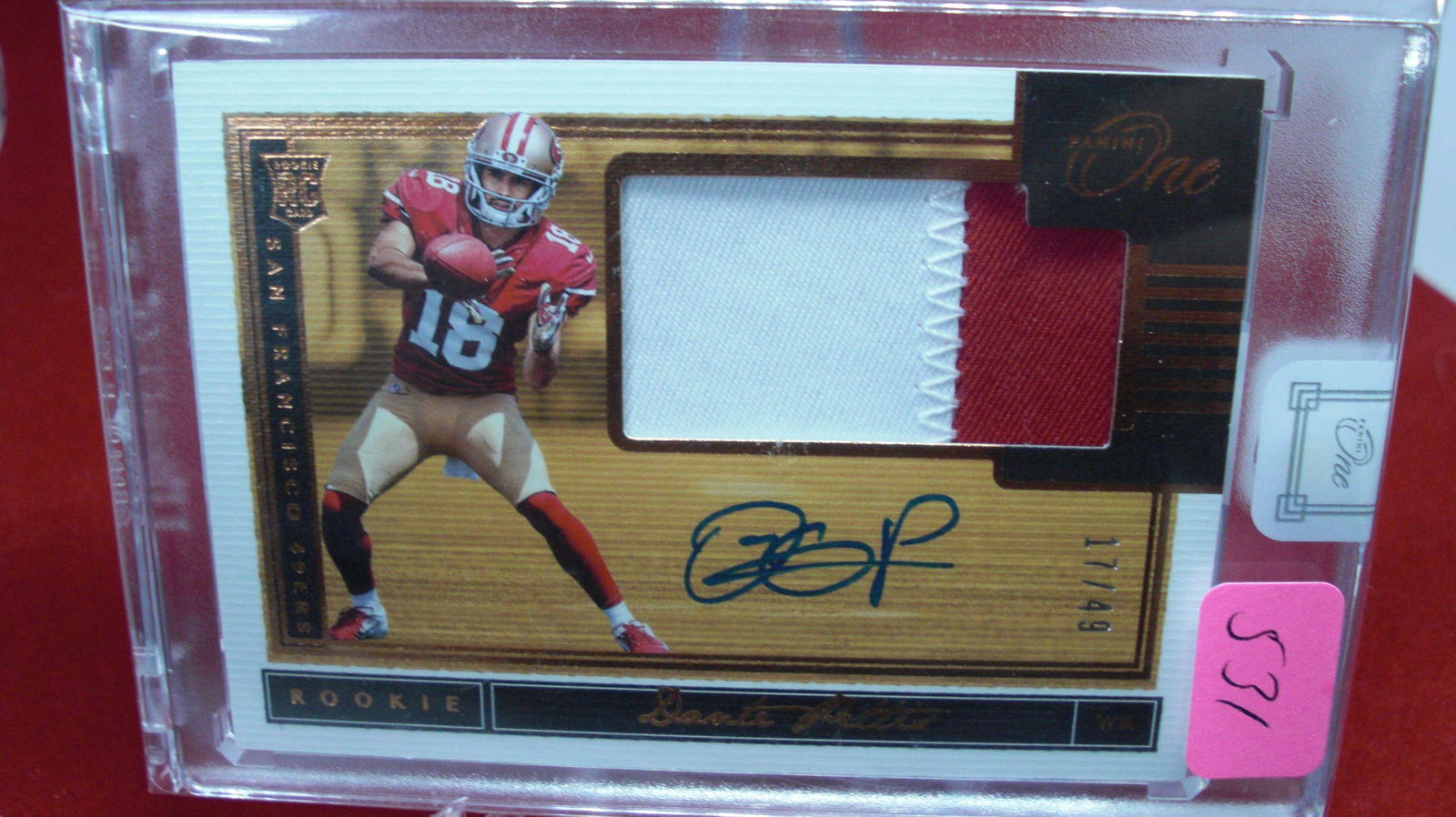 dante pettis signature/jersey #17/49 panini one (1 of 1)