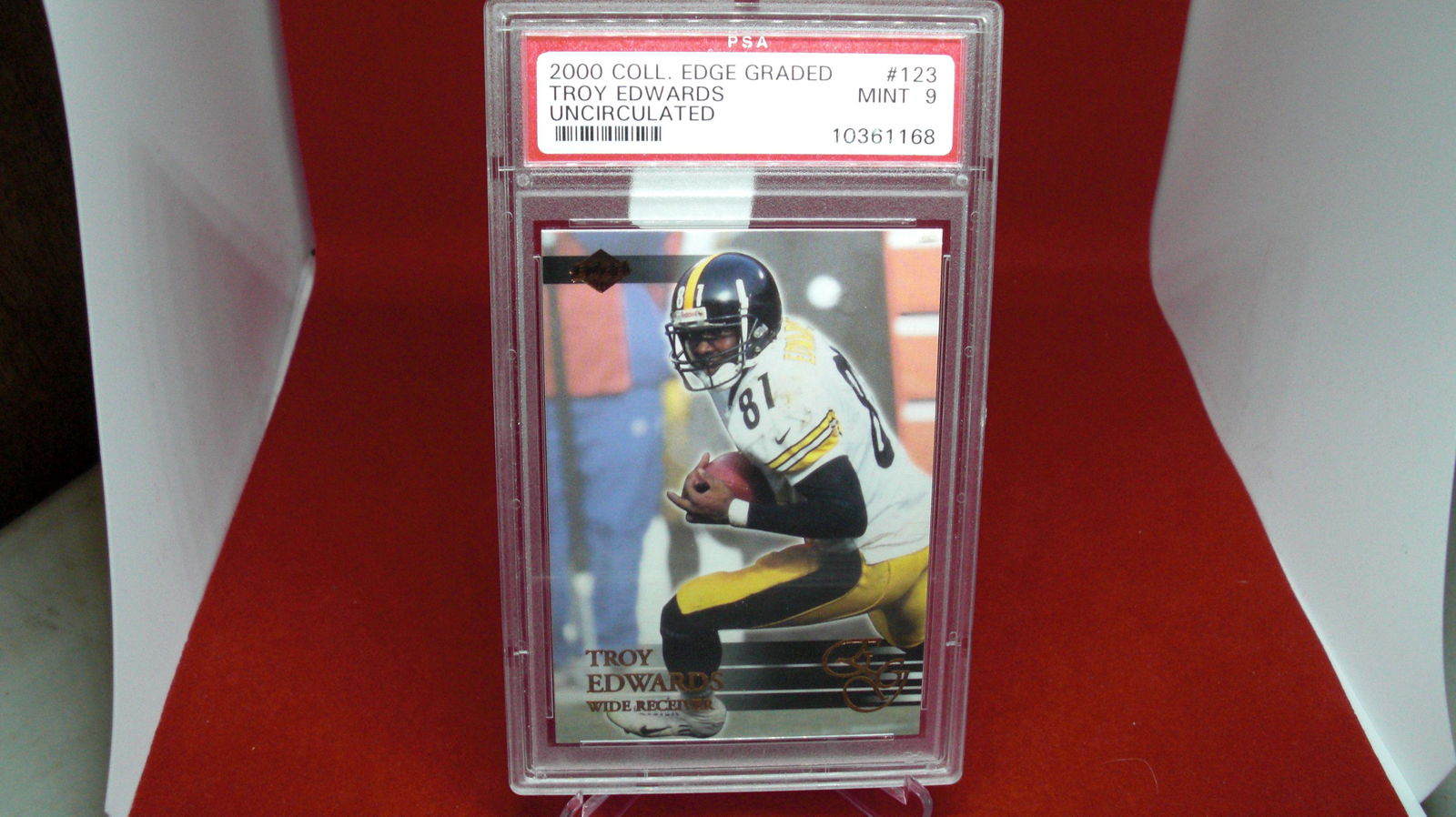 psa graded 2000 troy edwards mint 9 (1 of 1)