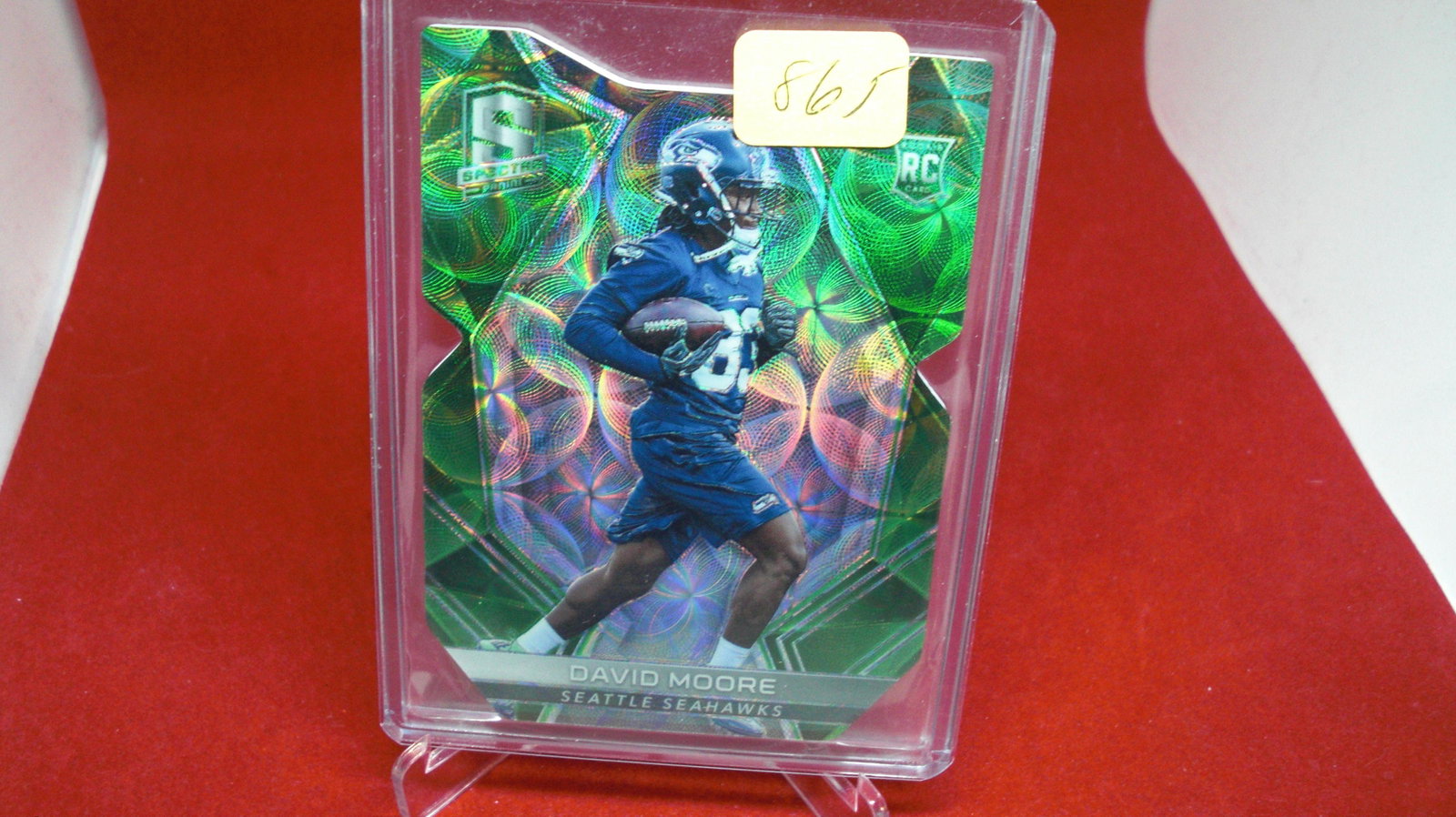 spectra green rookie david moore #02/20: in top loader