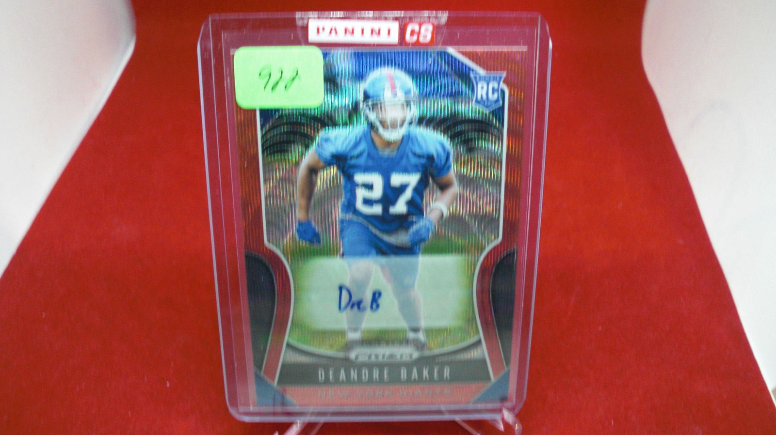 deandre baker signature rookie #081/149 shiney red (1 of 1)