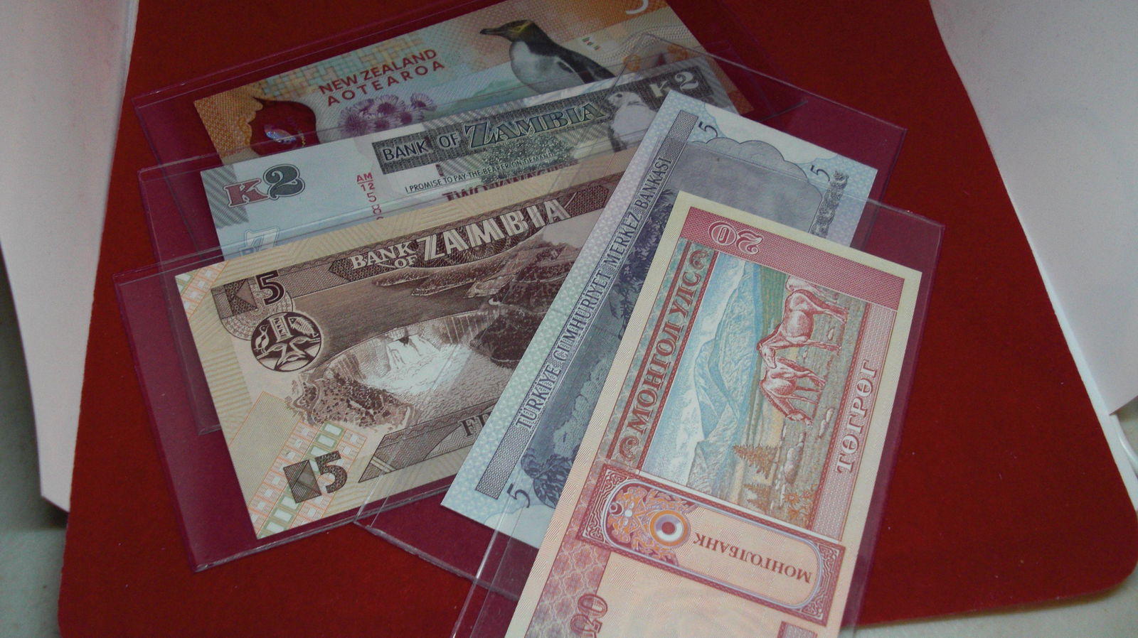 lot of 5 foreign notes (1 of 1)