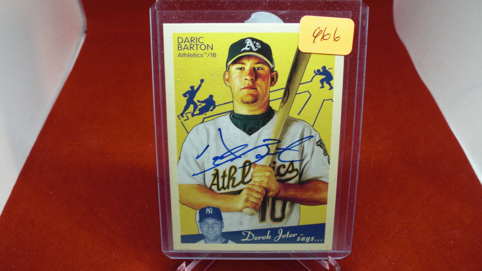 daric barton signature derek jeter says: in top loader
