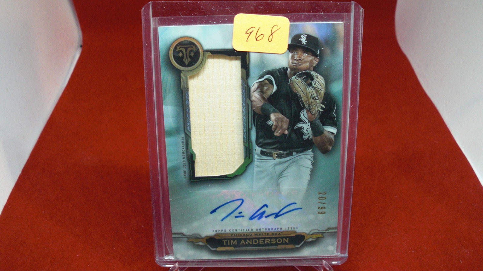 tim anderson signature/bat #20/99: in top loader
